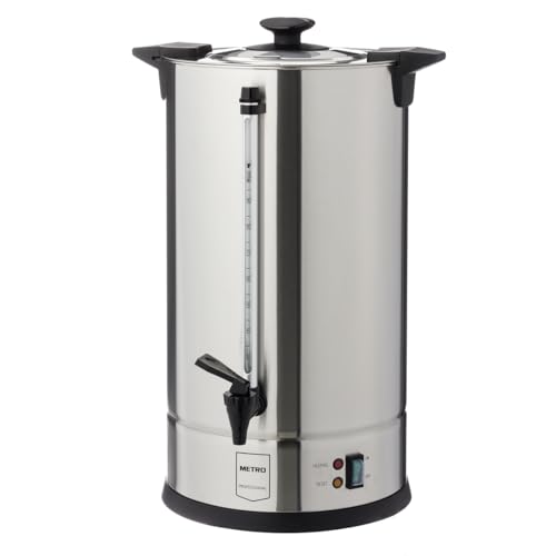 METRO Professional Kaffeemaschine GCM4015, 15 Liter, 100 Tassen, 1650 W, mit Filter, Warmhaltefunktion, Überhitzungsschutz, Füllstandsanzeige, Kühle Außenwand, Deckelverschluss, silber von METRO Professional