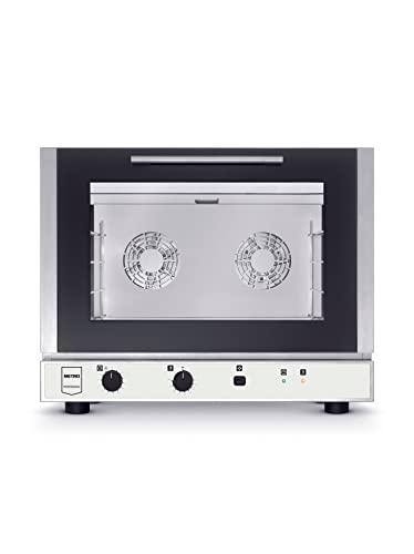 METRO Professional Minibackofen mit Umluft GCO3400, 3.65 kW, 2 x Aluminium Backblech, Toaster Grill, Temperatur bis 250ºC in 15 min, Timer 120 Mn, 4 Roste für GN1/1(60 x 40cm), silber von METRO Professional