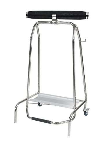 METRO Professional Müllbeutelhalter, Edelstahl, 59 x 43.5 x 97 cm, Silber/schwarz von METRO Professional