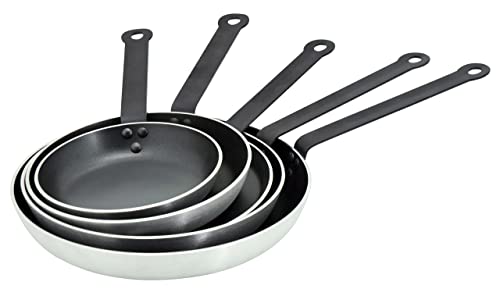 METRO Professional Pfannen Set | 5-teilig | Aluminium | 20+24+28+32 cm + Crepepfanne 25 cm | Antihaftbeschichtung | Backofengeeignet bis max. 240 °C | Pfanne | Universalpfanne | gewerblicher Einsatz von METRO Professional