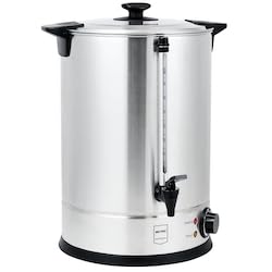 METRO Professional Wasserkocher GWB1020, auch für Glühwein, Glühweinspender, 20 Liter, 130 Tassen, 2600W, Überhitzungsschutz, Warmhaltefunktion, Kühle Außenwand, für den gewerblichen Einsatz, silber von METRO Professional