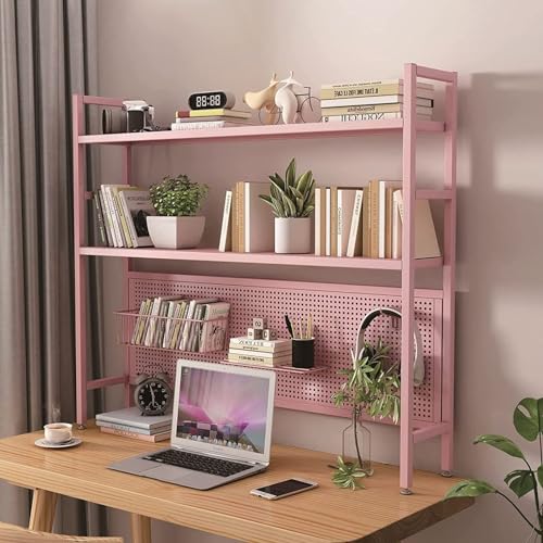 METTEOR Aktenschränke Schreibtisch-Bücherregal aus Schmiedeeisen – 2-stufiger Industrie-Computertisch mit Lochplatte, Schreibtisch-Bücherregal für die Arbeitsplatte, Metall-Organizer-Ständer in Weiß METTEOR Aktenschränke Schreibtisch-Bücherregal aus Schmiedeeisen – 2-stufiger Industrie-Computertisch mit Lochplatte, Schreibtisch-Bücherregal für die Arbeitsplatte, Metall-Organizer-Ständer in Weiß von METTEOR