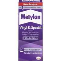Vinyl & Spezial Tapetenkleister 180 g Paket, trocknet transparent Spezialkleber - Metylan von METYLAN
