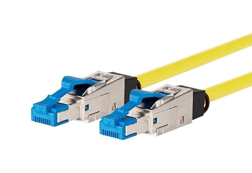 METZ CONNECT 40G Patchkabel Cat.8.1, AWG26, 0,5m, gelb von METZ CONNECT
