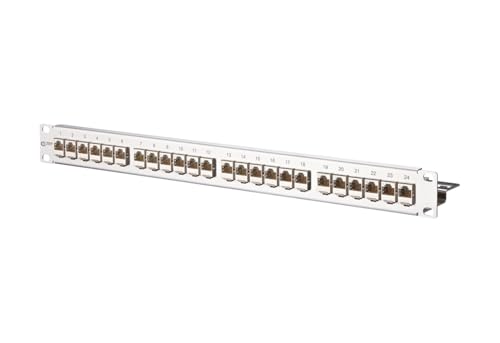 METZ CONNECT E-DAT modul 24x8(8) 1HE Patchfeld Cat.6A, Edelstahl von METZ CONNECT