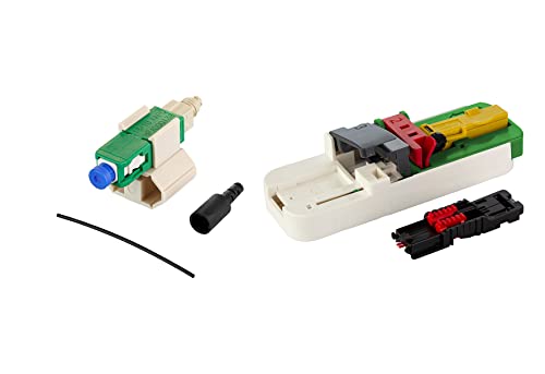 METZ CONNECT LWL Stecker feldkonfektionierbar OpDAT FASTTM Hybrid SC APC OS2 20 Stück für Adern inkl. Werkzeug von METZ CONNECT
