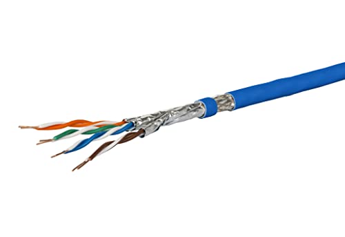 METZ CONNECT Verlegekabel Cat 7A S/FTP, MC GC1300 pro22, LSZH, blau 100m Ring von METZ CONNECT