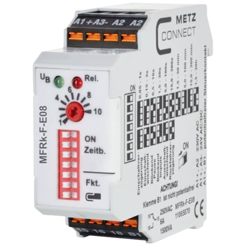 Metz Connect 11065870 MFRk-F-E08 Zeitrelais Multifunktional 230 V/AC 1 St. 1 Wechsler von METZ CONNECT