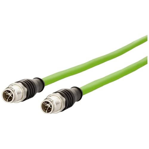 Metz Connect 142M2X11050 M12 Netzwerkkabel, Patchkabel CAT 6a S/FTP 5.00m Grün PUR-Mantel, Säurebe von METZ CONNECT