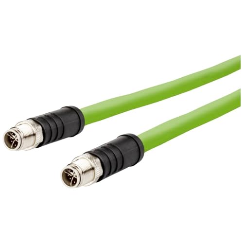 Metz Connect 142M6X11020 M12 Netzwerkkabel, Patchkabel CAT 6a SF/UTP 2.00m Grün PUR-Mantel, Säureb von METZ CONNECT