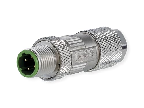 METZ CONNECT M12 Stecker, D-kodiert, IP67 Cat. 5, feldkonfektionierbar, gerade von METZ CONNECT