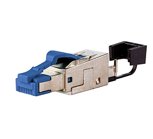 MetzConnect Modularstecker RJ45, feldkonfektionierbar, Cat.8.1 Klasse 1 bis 2000 MHz ISO/IEC, Kabelabgang gerade von METZ CONNECT