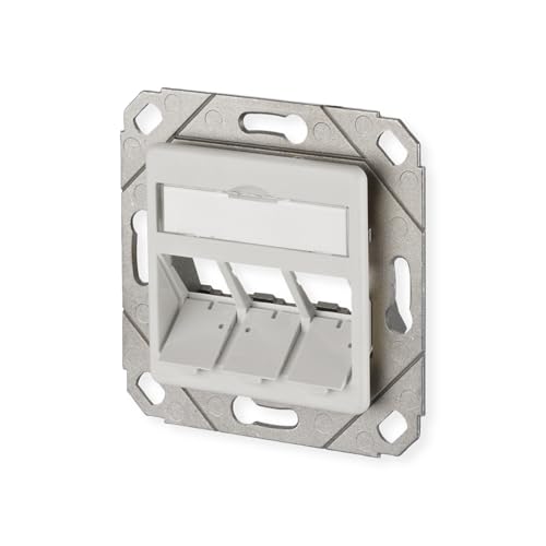 Unbekannt 1309161102-E BTR Datenanschlussdose leer reinweiss für 3xE-DATModul Cat.6A 8(8) UPk, weiß, 21.20 mm von METZ CONNECT