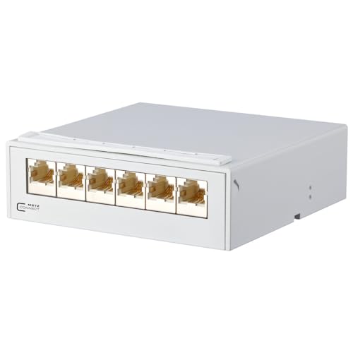 Metz Connect 130862 – 06-e Bucht von Anschlüsse – Beeren-Anschlüsse (Gigabit Ethernet, RJ45, CAT6, grau, 121,5 MM, 37,7 mm) von METZ CONNECT