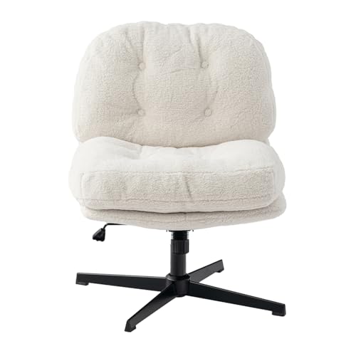 MEUBLE COSY Bürostuhl Ergonomisch Schreibtischstuhl mit höhenverstellbar Wippfunktion 360° Drehbar für Büro, Bouclé-Stoff, Weiß MEUBLE COSY Bürostuhl Ergonomisch Schreibtischstuhl mit höhenverstellbar Wippfunktion 360° Drehbar für Büro, Bouclé-Stoff, Weiß von MEUBLE COSY
