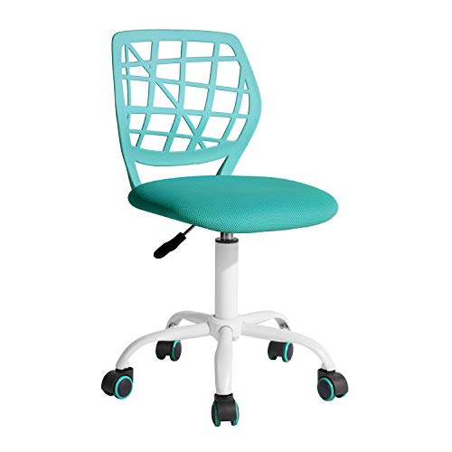 MEUBLE COSY Bürostuhl Ohne Armlehne Gaming Stuhl Ergonomischer Drehstuhl Schreibtischstuhl aus PP Höhenverstellbar Rückenlehne, 44x40x74-86cm von MEUBLE COSY