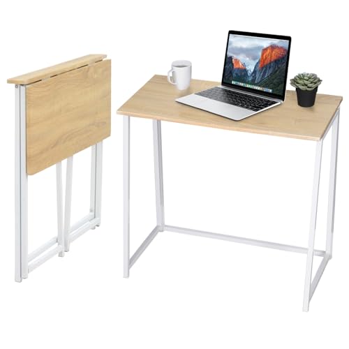 MEUBLE COSY Computertische Faltbar Schreibtisch Kleiner Klappbar Laptoptisch PC-Tisch fürs Büro, Wohnzimmer, Homeoffice, Einfacher Aufbau, Eiche + Weiß MEUBLE COSY Computertische Faltbar Schreibtisch Kleiner Klappbar Laptoptisch PC-Tisch fürs Büro, Wohnzimmer, Homeoffice, Einfacher Aufbau, Eiche + Weiß von MEUBLE COSY