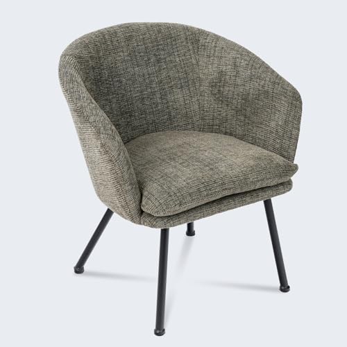 MEUBLE COSY Sessel Relaxsessel Lehnstühle Polsterstuhl Armsessel Einzelsofa mit Metallbeinen für Wohnzimmer Schlafzimmer Büro Vanity, Grün, 67.5x64x74.5cm, Metall Stoff von MEUBLE COSY