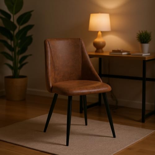 MEUBLE Cosy Bürostuhl 2er Set Ergonomisch Schreibtischstuhl Keine Armlehnen für Büro, Wildleder, Braun MEUBLE Cosy Bürostuhl 2er Set Ergonomisch Schreibtischstuhl Keine Armlehnen für Büro, Wildleder, Braun von MEUBLE COSY