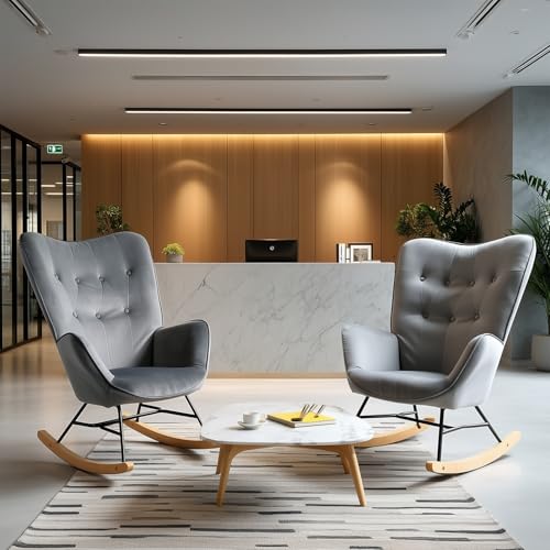 MEUBLE Cosy Konferenzstuhl Ergonomisch und Bequem, Besprechungsstuhl für Konferenzraum und Lounge, Modernes Design für Büro und Empfangsbereich, Samt von MEUBLE COSY