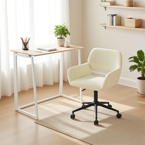 MEUBLE Cosy Schreibtisch Set mit Bürostuhl Kindertisch Faltbar und Stuhl höhenverstellbar fürs Büro Homeoffice, Beige + Eiche MEUBLE Cosy Schreibtisch Set mit Bürostuhl Kindertisch Faltbar und Stuhl höhenverstellbar fürs Büro Homeoffice, Beige + Eiche von MEUBLE COSY