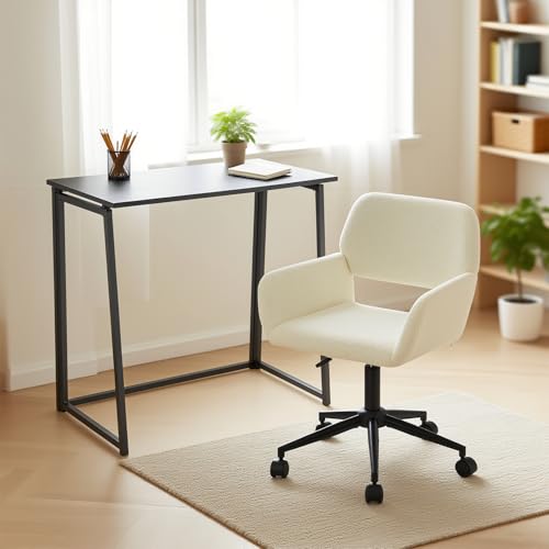 MEUBLE Cosy Schreibtisch Set mit Bürostuhl Kindertisch Faltbar und Stuhl höhenverstellbar fürs Büro Homeoffice, Beige + Schwarz MEUBLE Cosy Schreibtisch Set mit Bürostuhl Kindertisch Faltbar und Stuhl höhenverstellbar fürs Büro Homeoffice, Beige + Schwarz von MEUBLE COSY