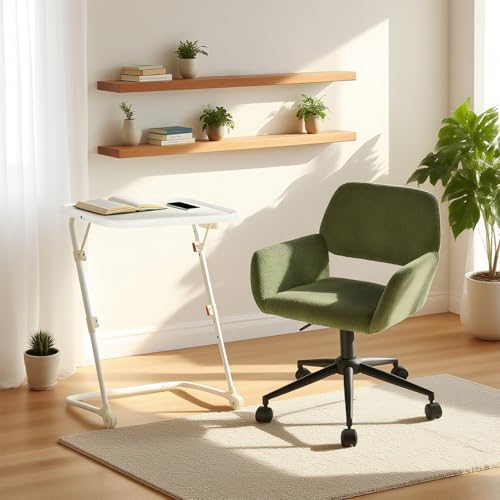 MEUBLE Cosy Schreibtisch Set mit Bürostuhl Kindertisch Faltbar und Stuhl höhenverstellbar fürs Büro Homeoffice, Grün + Weiß von MEUBLE COSY