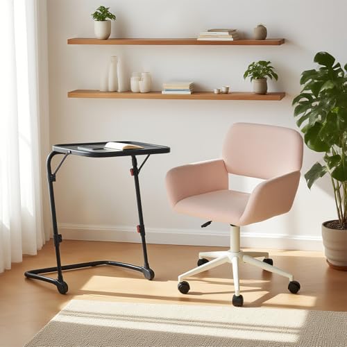 MEUBLE Cosy Schreibtisch Set mit Bürostuhl Kindertisch Faltbar und Stuhl höhenverstellbar fürs Büro Homeoffice, Rosa + Schwarz MEUBLE Cosy Schreibtisch Set mit Bürostuhl Kindertisch Faltbar und Stuhl höhenverstellbar fürs Büro Homeoffice, Rosa + Schwarz von MEUBLE COSY