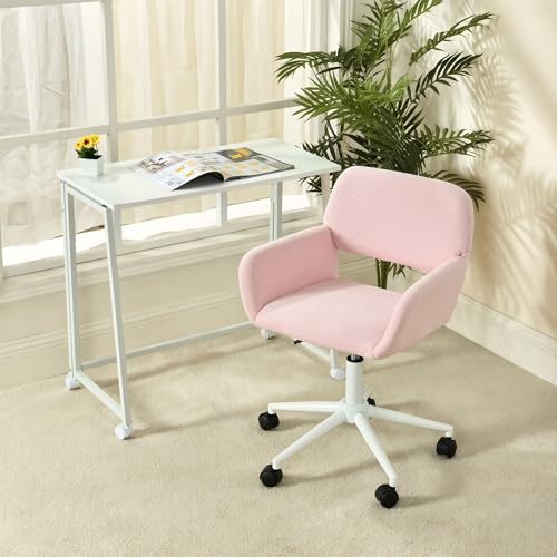 MEUBLE Cosy Schreibtisch Set mit Bürostuhl Kindertisch Faltbar und Stuhl höhenverstellbar fürs Büro Homeoffice, Rosa + Weiß MEUBLE Cosy Schreibtisch Set mit Bürostuhl Kindertisch Faltbar und Stuhl höhenverstellbar fürs Büro Homeoffice, Rosa + Weiß von MEUBLE COSY
