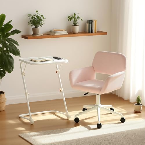 MEUBLE Cosy Schreibtisch Set mit Bürostuhl Kindertisch Faltbar und Stuhl höhenverstellbar fürs Büro Homeoffice, Rosa + Weiß MEUBLE Cosy Schreibtisch Set mit Bürostuhl Kindertisch Faltbar und Stuhl höhenverstellbar fürs Büro Homeoffice, Rosa + Weiß von MEUBLE COSY