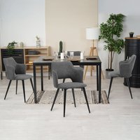 MEUBLES COSY 4er-Set skandinavische Esszimmerstühle aus grauem Stoff MEUBLES COSY 4er-Set skandinavische Esszimmerstühle aus grauem Stoff von MEUBLES COSY