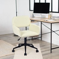 MEUBLES COSY Bürostuhl, Cord-Sessel, höhenverstellbar und um 360° drehbar, Rollen für leichte Beweglichkeit, beige MEUBLES COSY Bürostuhl, Cord-Sessel, höhenverstellbar und um 360° drehbar, Rollen für leichte Beweglichkeit, beige von MEUBLES COSY