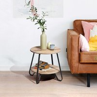 MEUBLES COSY Couchtisch mit Holzplatte plus Metallstruktur und Regal im skandinavischen Stil von MEUBLES COSY