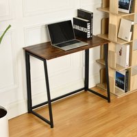 MEUBLES COSY Klapptisch für kleine Räume, klappbarer Computertisch mit Rollen, Industrie-Stil, 80x44x74 cm, braun MEUBLES COSY Klapptisch für kleine Räume, klappbarer Computertisch mit Rollen, Industrie-Stil, 80x44x74 cm, braun von MEUBLES COSY