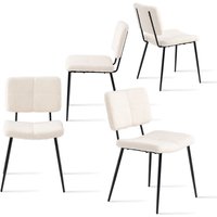 MEUBLES COSY Set aus 4 skandinavischen Esszimmerstühlen in beigefarbenem Bouclé-Stoff, 59,5 x 45 x 82 cm MEUBLES COSY Set aus 4 skandinavischen Esszimmerstühlen in beigefarbenem Bouclé-Stoff, 59,5 x 45 x 82 cm von MEUBLES COSY