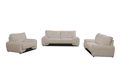 mb-moebel Polstergarnitur Sofa Set 3er & 2er & Sessel 3-2-1 Wohnlandschaft 3-Sitzer und 2-Sitzer Möbel Set - Florida LUX (Cappuccino) von MEUBLO