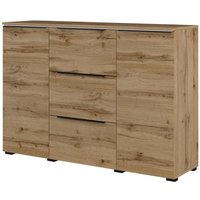 Buffet alice in Wotan-Eichenfarbe – 2 Türen, 3 Schubladen mit LED-Beleuchtung Buffet alice in Wotan-Eichenfarbe – 2 Türen, 3 Schubladen mit LED-Beleuchtung von MEUBLORAMA