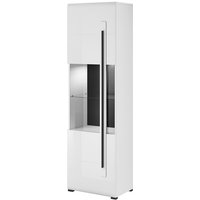 Design-Vitrine Kollektion BREDA in Mattweiß und Glanzweiß von MEUBLORAMA