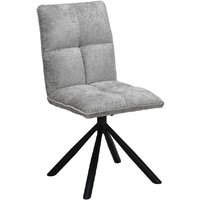 Drehbarer Esszimmerstuhl daniel – Stoff in Hellgrau – Beine aus schwarzem Metall – Design-/Industriestil Drehbarer Esszimmerstuhl daniel – Stoff in Hellgrau – Beine aus schwarzem Metall – Design-/Industriestil von MEUBLORAMA