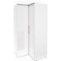 Eckschrank für Ankleidezimmer aus der Kollektion modulo, Farbe Weiß mit integrierten LEDs. Eckschrank für Ankleidezimmer aus der Kollektion modulo, Farbe Weiß mit integrierten LEDs. von MEUBLORAMA