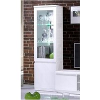 Kleine Vitrine fabio - Hochglanz Weiß mit led - Designstil - 55 x 191 x 40 cm Kleine Vitrine fabio - Hochglanz Weiß mit led - Designstil - 55 x 191 x 40 cm von MEUBLORAMA