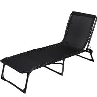 Liegestuhl / Sonnenliege in Schwarz 187x85x56 cm von MEUBLORAMA