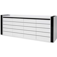 Lina Buffet weiß und schwarz mit led – 220 x 87 x 50 cm von MEUBLORAMA