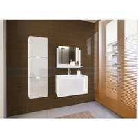 Meublorama - 4-teiliges Badezimmermöbelset, weiße OWL-Kollektion. Hochschrank, Waschbeckenunterschrank, Waschbecken 80cm. Meublorama - 4-teiliges Badezimmermöbelset, weiße OWL-Kollektion. Hochschrank, Waschbeckenunterschrank, Waschbecken 80cm. von MEUBLORAMA