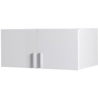 Meublorama - Aufsatzschrank mit zwei Türen, Kollektion flex, in glänzendem Weiß von MEUBLORAMA