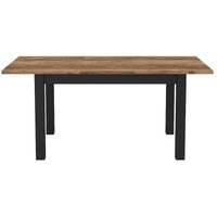 Meublorama - Ausziehbarer Esstisch für 8 Personen aus der darwin Kollektion. Tischplatte in Fichtenholzoptik. Schwarze Beine. Meublorama - Ausziehbarer Esstisch für 8 Personen aus der darwin Kollektion. Tischplatte in Fichtenholzoptik. Schwarze Beine. von MEUBLORAMA