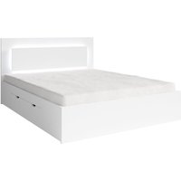 Meublorama - Bett nofi 160 x 200 cm mit Lattenrost und 2 Schubladen zur Aufbewahrung - weiß Meublorama - Bett nofi 160 x 200 cm mit Lattenrost und 2 Schubladen zur Aufbewahrung - weiß von MEUBLORAMA