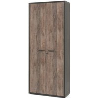 Meublorama - Büroschrank - Möbel mit 2 Türen und Regalen in Alt-Eiche und Schwarz Kollektion soon Meublorama - Büroschrank - Möbel mit 2 Türen und Regalen in Alt-Eiche und Schwarz Kollektion soon von MEUBLORAMA