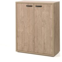 Meublorama - Büroschrank mit 2 Türen in goldener Eichenfarbe, Kollektion depé von MEUBLORAMA