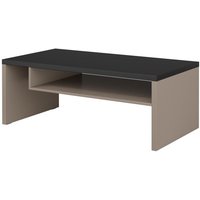 Meublorama - Couchtisch havana – Beige und Schwarz – Mattschwarze Tischplatte – Mit Ablagefach – Sanfte und moderne Eleganz von MEUBLORAMA
